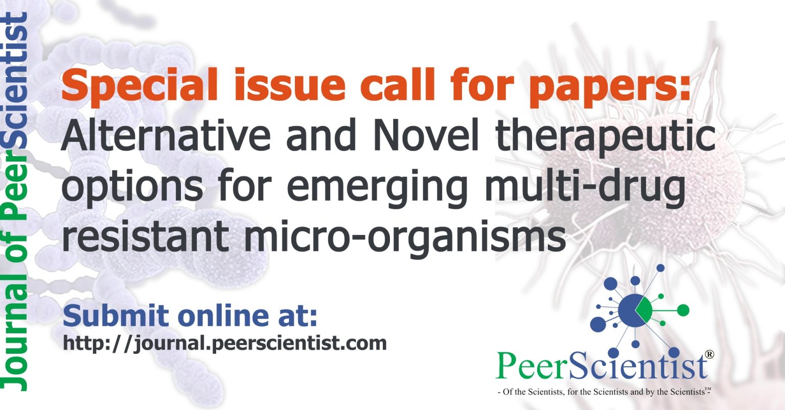 Special issue call for papers Alternative and Novel therapeutic option